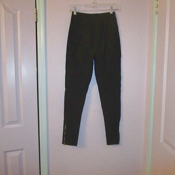 NWT Pantalon MOTO Skinny Size M PANTS Leggings POCKETS Stretch ZIP CUFFS - Picture 2 of 12